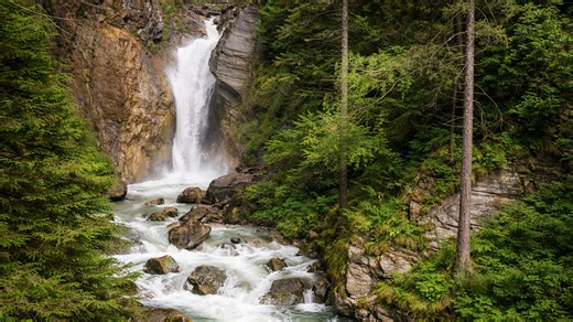 Groppensteinschlucht gorge trail Austria scenic views (4K)