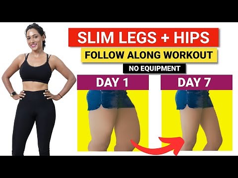 SLIM and TONED THIGHS in 7 Days | 12 Min Beginner Slim Leg Home Workout, No Jump | Follow Along