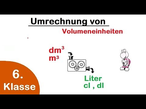 6. Klasse - Umrechnung von Volumeneinheiten - Kubikmeter Liter einfach erklärt !