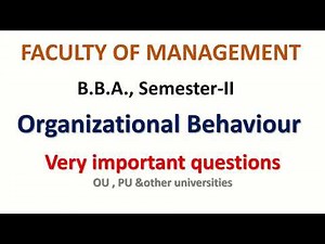 Organizational Behaviour Sem2 BBA imp question 2022 #bbaorganizationalbehaviourimo