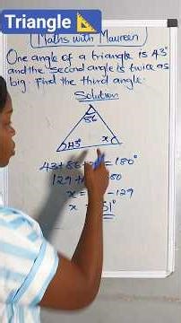 How to calculate the missing angle of a triangle #maths #education #triangle