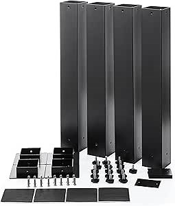 DormCo Suprima Ultimate Height Black Bed Risers - Carbon Steel