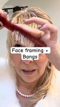 How I Cut Bangs So They Actually Frame Your Face #HairTutorial #Bangs #shorts