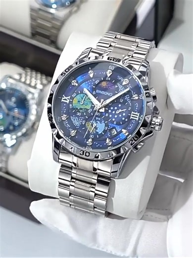 ⌚ 𝗛𝗶𝗴𝗵-𝗲𝗻𝗱 𝗺𝗲𝗻'𝘀 𝘄𝗮𝘁𝗰𝗵 𝘄𝗶𝘁𝗵 𝗮 𝘁𝗲𝗺𝗽𝗲𝗿𝗲𝗱 𝗴𝗹𝗮𝘀𝘀 𝗳𝗮𝗰𝗲, 𝘀𝗰𝗿𝗮𝘁𝗰𝗵-𝗿𝗲𝘀𝗶𝘀𝘁𝗮𝗻𝘁 𝘀𝗮𝗽𝗽𝗵𝗶𝗿𝗲 𝗰𝗿𝘆𝘀𝘁𝗮𝗹, 𝗮𝗻𝗱 𝗲𝘅𝗰𝗲𝗹𝗹𝗲𝗻𝘁 𝘄𝗮𝘁𝗲𝗿 𝗿𝗲𝘀𝗶𝘀𝘁𝗮𝗻𝗰𝗲. ✅ Elegant & masculine design – easy to match with any outfit 👔 ✅ Scratch-resistant hard glass 💎 ✅ Water resistant for daily use 💦 ✅Stainless steel strap 💎 24 months movement warranty 💎 Replacement support for manufacturer defects 💎 Product guaranteed as described – check before 