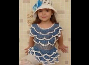 Crochet baby dress- How to crochet an easy shell stitch baby (WOC)