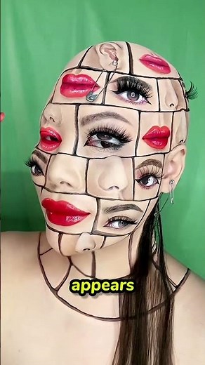 Makeup That Looks Like a Magic Trick 🎩 #opticalillusion #makeup