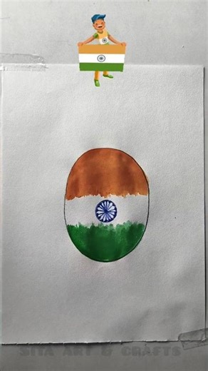 India Flag 🇮🇳 || Independence Day Drawing || Republic Day Drawing #art #shorts