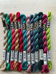12 DMC Perle Cotton #5 Embroidery Thread Skeins: Colorful Needlepoint Craft Stash Lot I - Etsy