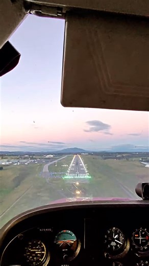 We 2 Fly on Instagram: "First time landing on the runway with lights = new favorite view 🚦🛬 #presolo #studentpilot #learningtofly #aviationjourney #cockpitviews #leftseatlife"