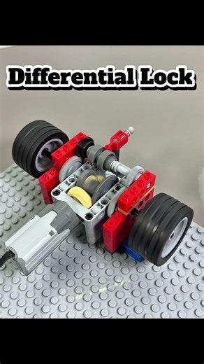Lego vs Differential Lock: Will it Break? #engineering #lego #experiment #carphysics #shorts #gear