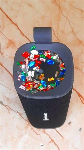 🔊 Extreme bass test with Beads on speaker || #shorts #jbl #asmr #bass