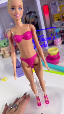 Playdoh Barbie Ruffles & Bows #asmr #barbie #playdoh