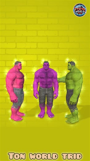 Green Hulk’s Magic Touch! 😱 Color Change Transformation #marvel #hulk #spiderman #avengers #shorts