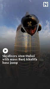 Skydivers from around the world performed a record-breaking base jump from Dubai's Burj Khalifa, thrilling residents and tourists with a breathtaking display. The XDubai event saw athletes from 15 countries jump from the 139th floor over two days. | The National
