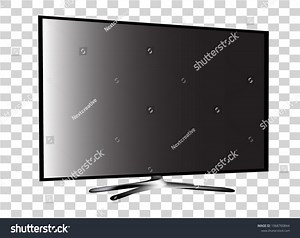 Realistic Tv Screen Vector Illustration On Stock Vector (Royalty Free) 1068760844 | Shutterstock