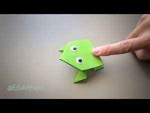 🐸 The EASIEST Origami JUMPING FROG Tutorial! Jump into Fun 🎉