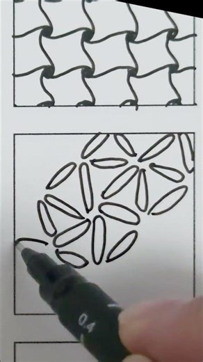 Quandary Zentangle Pattern | Simple Repeating Line Art