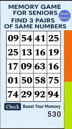 Brain Exercise for Seniors – Daily Mind and Memory Activity | Match the Numbers