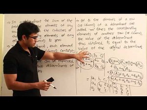 Matrices 31 (Theorems on determinant part 2)