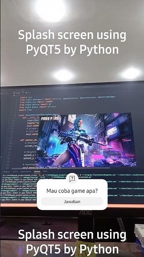 Splash screen using PyQT5 by Python #python #pyqt5 #pyside #qt #freefire #ff #games #desktop #gaming