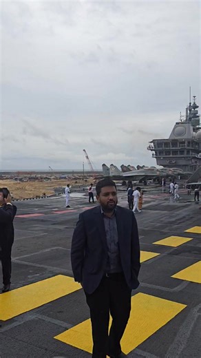 Visited INS Vikrant in Colombo 🚢 It’s here to take part in the International Fleet Review 2025, marking its first-ever overseas tour — and Sri Lanka is the chosen destination. The carrier can host up to 30 aircraft, including MiG-29K & MiG-29KUB fighter jets, Chetak, Kamov-31, MH-60R helicopters and Advanced Light Helicopters (ALH). Truly impressive to see this naval giant up close! | Azzam Ameen