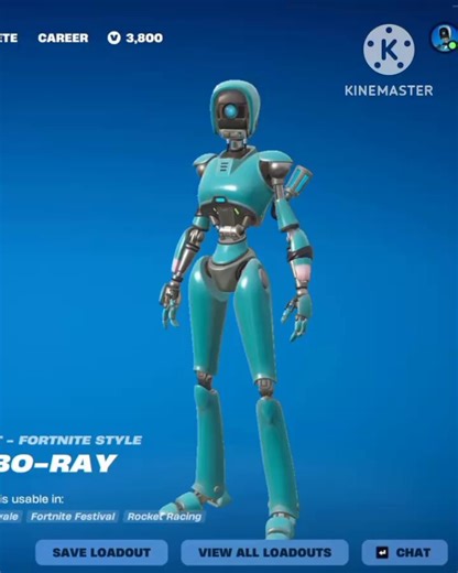 Robo Ray with my current emote wheel loadout#fortnite #robot #fembot #roboray