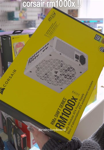 the corsair rm1000x psu was the last piece of my pc build !! and i really love that it's modular, so my cable management is so much cleaner too !! ^^ AAAAAHHH gifted by @corsair !! #corsair #psu #powersupply #gamingpc #pcsetup