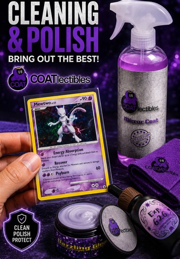 Pokemon card restoration: Mewtwo cleaning & polishing tips