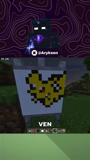 Drawing a Pikachu? #minecraft #shorts