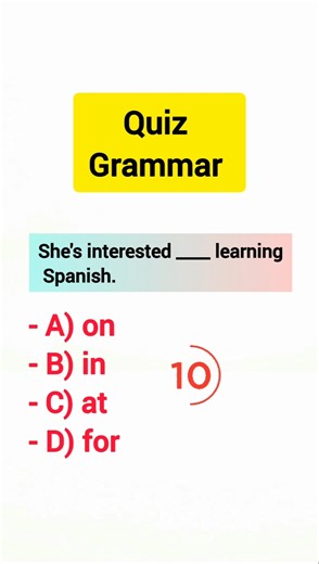 Prepositions in English Quiz: on, at, in | Grammar Test | #youtubeshorts #english