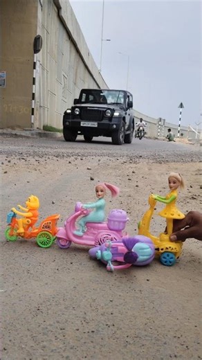 Remote Control Scooty Girl And Monkey Scooter Unboxing And Testing Short || toys toys