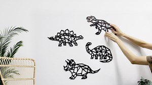 Watch Dino Geometric Wooden Wall Art for Nursery Room on Amazon Live