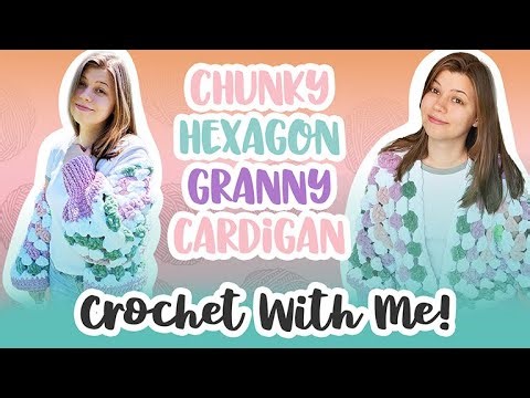 Crochet With Me ✧ Making My Very Own Hexagon Cardigan from PLUSH Yarn?! ✧ ‪@premieryarns‬