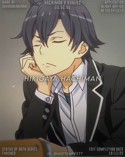 Kumiko Oumae V Hachiman Hikigaya | Oregairu V Hibike Euphonium Writing Matchup - IB: ‪@MidTempestt‬