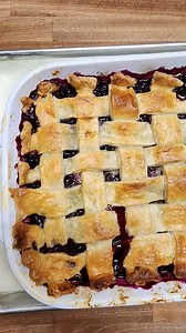 Blueberry cobbler with homemade pie crust or store-bought. So simple to make this dessert! #pie #easyrecipes #baking #bakingfromscratch #BakingLove #cobbler #blueberry #blueberries | A Farmgirl's Kitchen