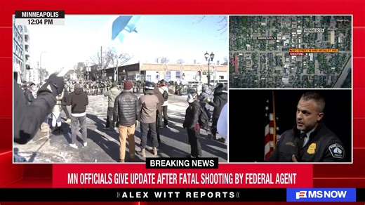 Police Chief Brian O’Hara said he’s seen video of the federal agent shooting but doesn’t know “what happened prior.” DHS says the victim "approached US Border Patrol officers with a 9 mm semi-automatic handgun. The officers attempted to disarm the suspect but the armed suspect violently resisted." #news #minneapolis | MS NOW