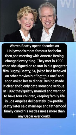 Warren Beatty & Annette Bening Bachelor No More