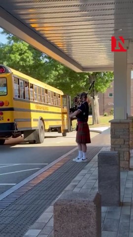 Scotland’s Tartan Army takes over Boston with bagpipes and blue lights