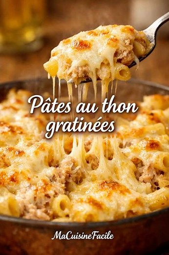 Pâtes au thon gratinées