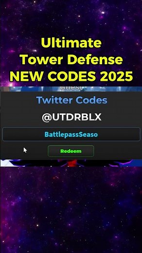 Roblox Ultimate Tower Defense Codes 2025