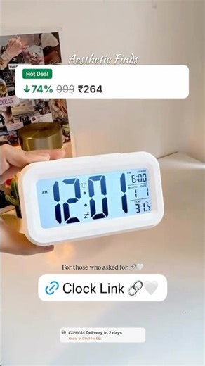 Best Digital Clock Ever🎀❤️ | Subscribe and comment for link | #shopping #products #trending #1m