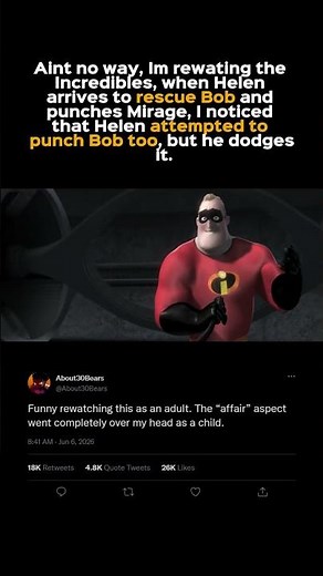 Helen Almost Punched Bob #Incredibles #superhero #movie #ShortsIncredibles
