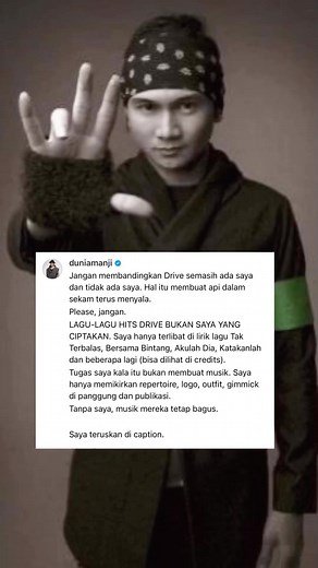 Anji Manji 🌙 | • “TERKESAN DRIVE ADALAH LO(ANJI). GA ADA LO DRIVE GAK ADA APA-APANYA. Honestly, Eneg gue denger itu. Yang lain dianggap apa yaa sm... | Instagram