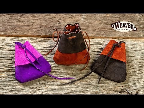 Making a Leather Drawstring Pouch