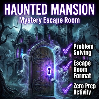 Haunted Mansion Mystery Statistics Mini Escape Room | Digital Math Game