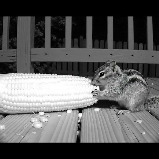 Chipmunk Eating a Giant Corn #cute #chipmunk #shorts