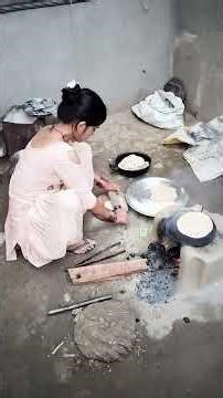 Perfect Round Roti 🫓 on Stove! 🔥 #shorts #usa #villagecooking #roti