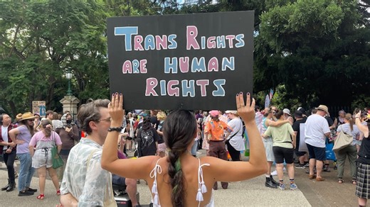 Rallies protest Qld pause on hormone treatment for new trans patients under 18