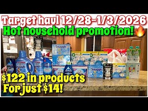 Target couponing haul 12/28-1/3/2026! Fire week of deals!!🔥 | $122 worth for $14!