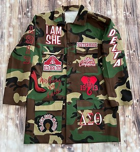 Custom Greek Camo Jacket: Sorority Army Style - Etsy